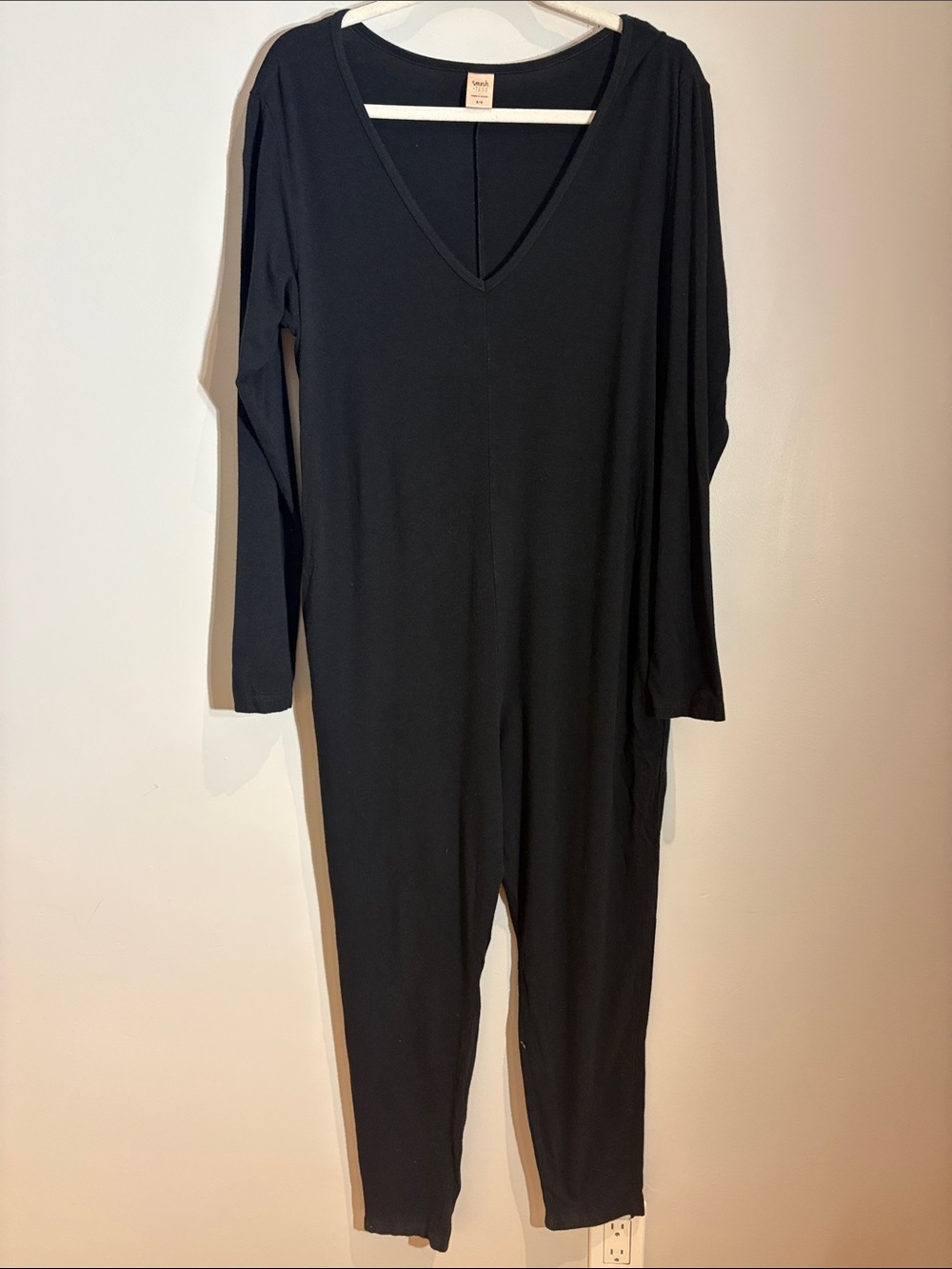 Smash + Tess Black V-Neck Long Sleeve Jumpsuit Romper